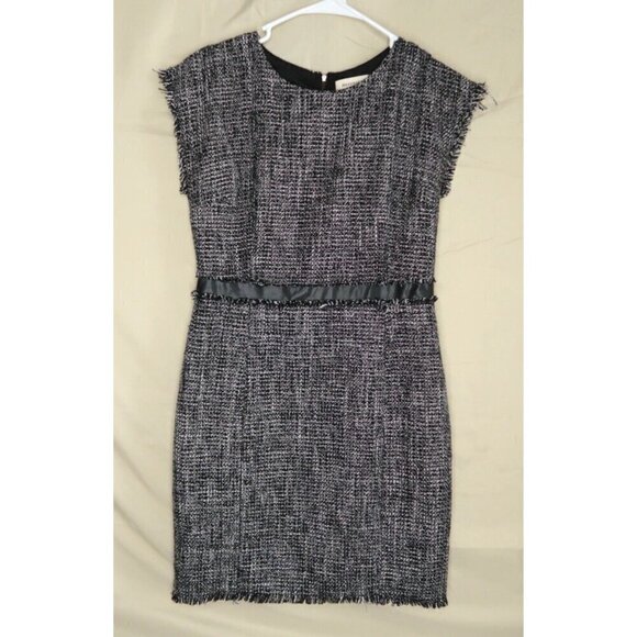 Rhyme Los Angeles Dresses & Skirts - Rhyme Los Angeles Gray Tweed Sheath Mini Dress Silver Weave Women's Size XS